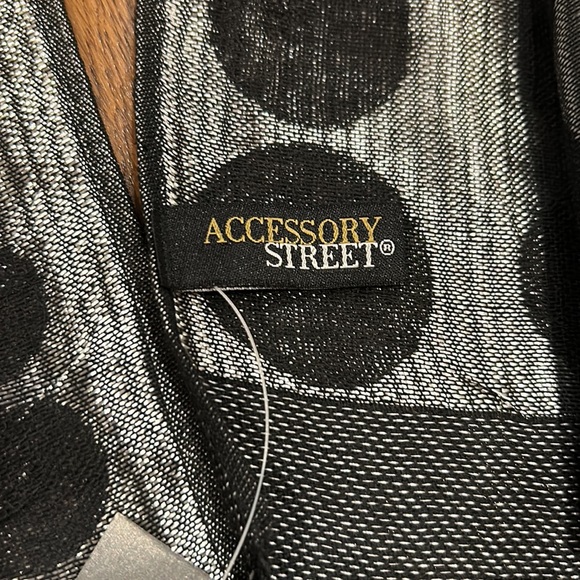Accessory Street Black & Silver Scarf. NEW with tags. - Picture 13 of 16